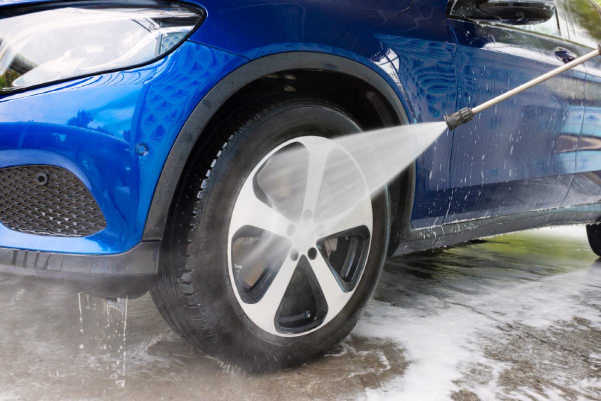 On-site car washing