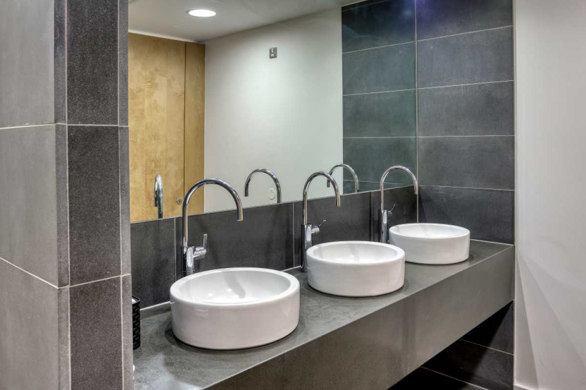 Male, female and disabled WCs to each floor