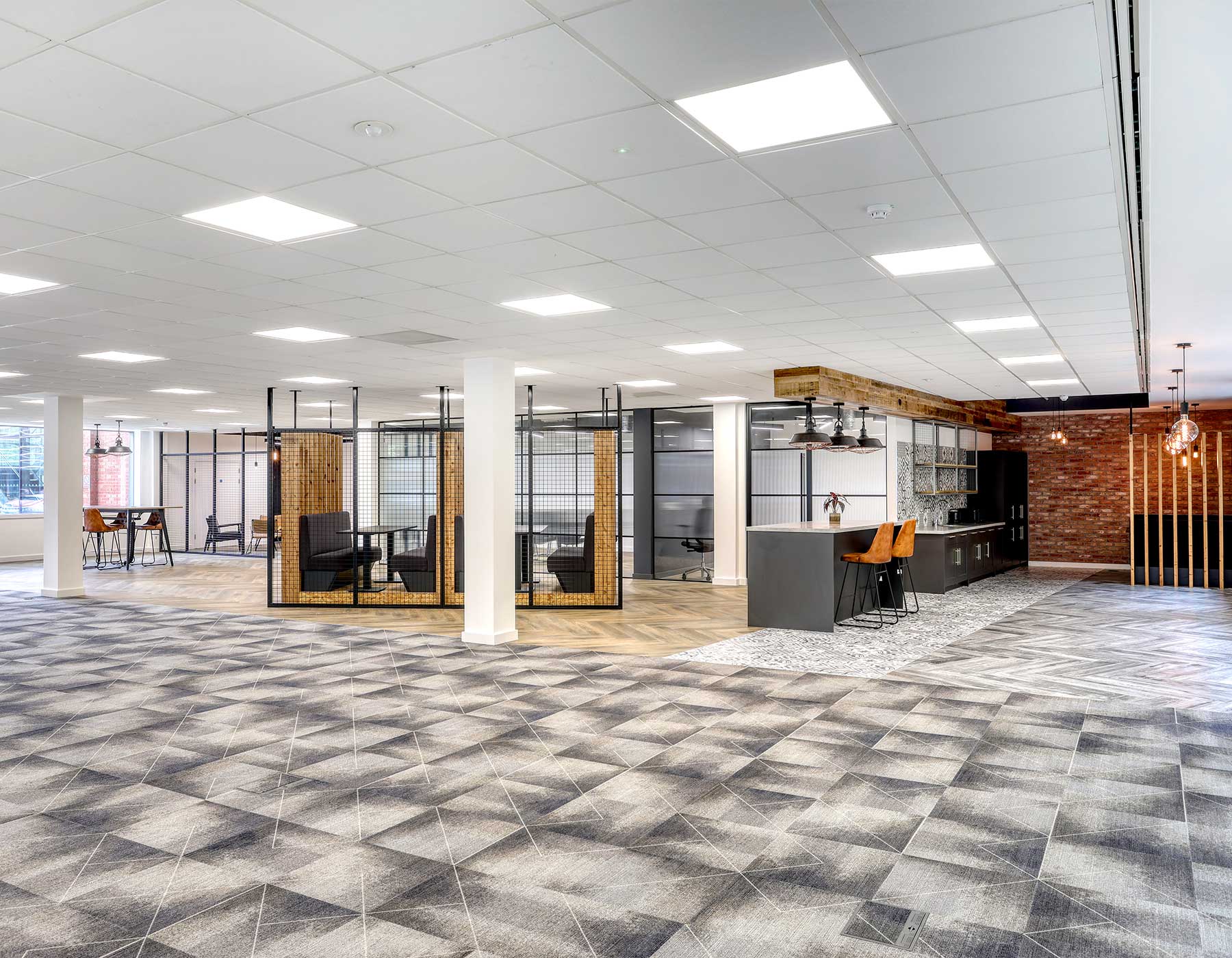 fully fitted and open plan Grade A office suites